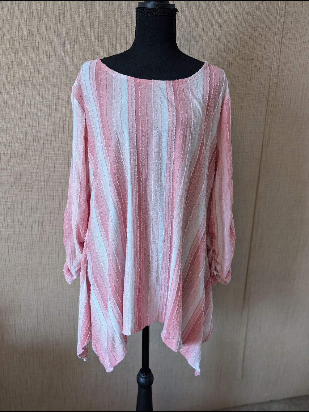 Philosophy Pink & White Striped Long-Sleeve Tunic